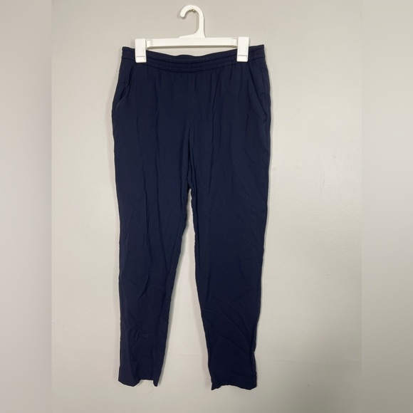 Theory NWOT Navy Viscose Lightweight Urban Pull on Dressy Pants Sz M Designer - Picture 1 of 8